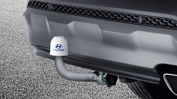 Hyundai SANTA FE Hybrid med dragkrok.